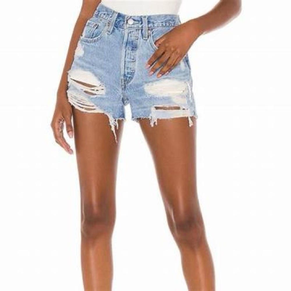 Levi’s Women's 501 Original High Rise Jean Shorts-Quiet Riot